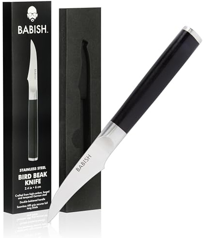 Babish Birds Beak Peeling Paring Tourne Knife – High-Carbon 1.4116 German Steel Kitchen Knife – Precision Peeling and Paring Tool