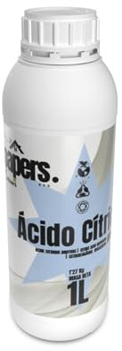 CULTIVERS Ácido Cítrico Anhidro Líquido BIO 1 L. Limpiador Doméstico Sostenible Brillantez para Baño y Cocina. Versátil Desincrustante y Eliminador de Manchas