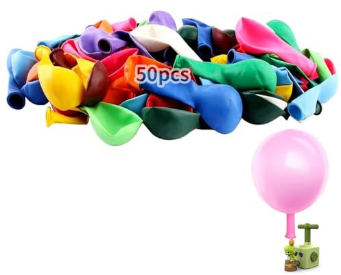 Anyingkai 50pcs Ballons Multicolores, Ballons Gonflables Anniversaire, Réutilisables