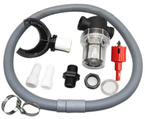 Récupérateur d'eau de pluie, dérivateur de tonneau de pluie, système de collecte d'eau de pluie, 1 de tuyau flexible de 110 mm, joint en caoutchouc