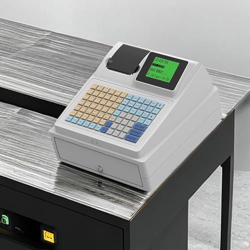 Lakenbroade Registrierkasse, einfache Registrierkasse, elektronische Registrierkasse, POS-System, 81 Tasten, Digitale LED-Registrierkasse, für Restaurant-Supermarkt-Einzelhandel