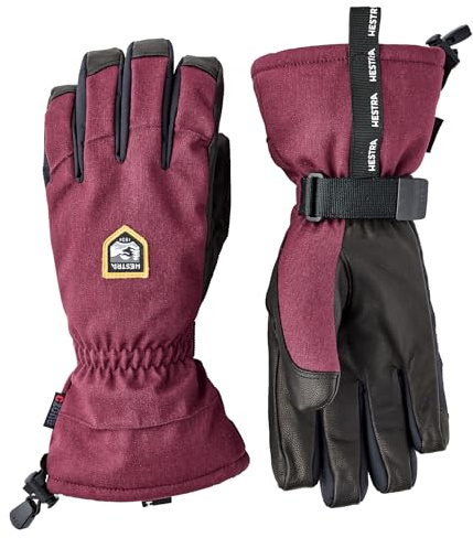 Hestra Unisex CZone Mountain 5-Finger Handschuh Wasserdicht Winddicht Leder Alpin Skihandschuh für Damen & Herren