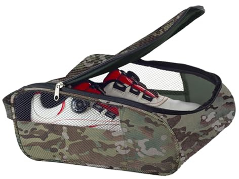 Golf-Schuhtasche, Golf-Schuhtasche | Schuhtasche mit Doppelreißverschluss | Atmungsaktive Schuhtasche, Reiseetui für Schuhe, CA, Grün, Consulte la descripción, Siehe Beschreibung