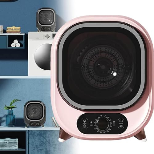 Tumble Dryer,Small Tumble Dryer, Small Smart Tumble Dryer, 5kg Vented Condenser, Portable & Compact Mini Spin Dryer, Wall Mountable with 0.8kg Load Capacity,C-110V