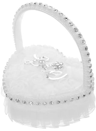 BRIGHTFUFU Herzkissen Für Ringträger Ringkissen Für Hochzeit Und Trauung Ringkissen Mit Griff Für Zeremoniellen Gebrauch Hochzeit Für Ringe Kissen Für Hochzeitszeremonie