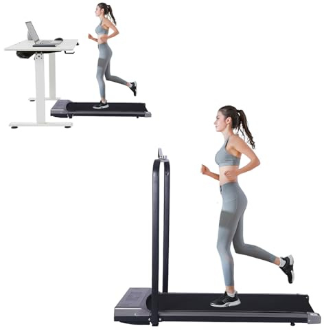GadgetHaven Walking Pad Treadmill-Treadmills for Home-Folding Treadmills-Under Desk Treadmill,110KG Capacity,Remote Control & LED Display (Grey)