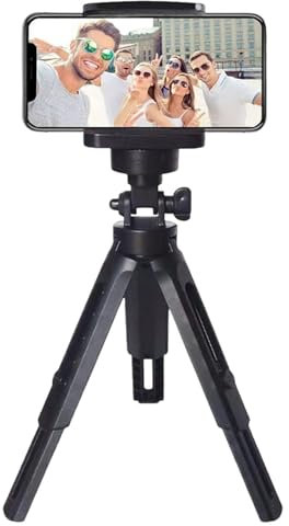 Trépied pour Téléphone Portable, Support De Portable pour Appareil Photo De Voyage, Perche À Selfie, Trépied Smartphone, Support Rotatif À 360° pour Téléphones Portables, Caméras