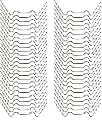 50 Pcs Greenhouse Glass Clips, Stainless Steel Greenhouse Glazing Clip, Glass Pane Fixings Accessories W Wire Clips Aluminium Greenhouses Panels for Holding Glazing