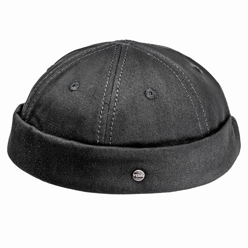 WEROR WEROR-450.1 Casquette de docker pour homme - En coton, gris foncé, taille unique