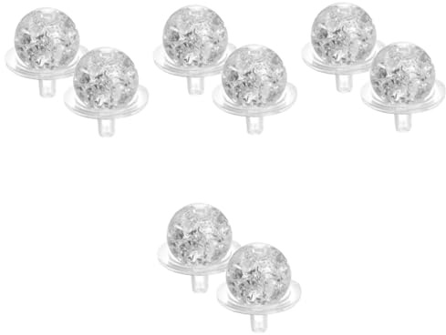 TOYANDONA 4 Ensembles Boules avec Support pour Décoration de Bureau Accessoires pour Fontaine Intérieure et Aquariums à Effet Craquelé