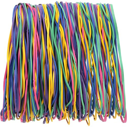 AOUOU Rubber Bands large 180 X1.5mm Multicolor Net Weight 190grams Rubber Bands Large Size Elastic Bands