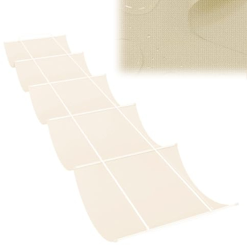 Vela ombreggiante retrattile, impermeabile, resistente ai raggi UV, per esterni, pergola, patio, terrazza e cortile, tenda avvolgibile scorrevole a forma di U (beige, 0,9 x 8 m)