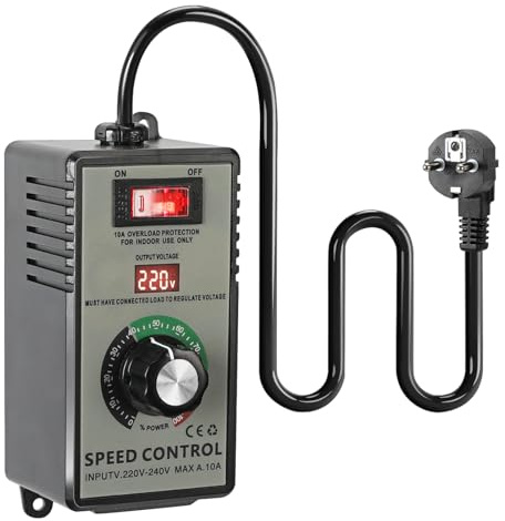 Drehzahlregler 230V für Motor – Elektronischer Spannungsregler mit stufenloser Geschwindigkeitssteuerung, ideal für Winkelschleifer, Ventilatoren & Handbohrmaschinen