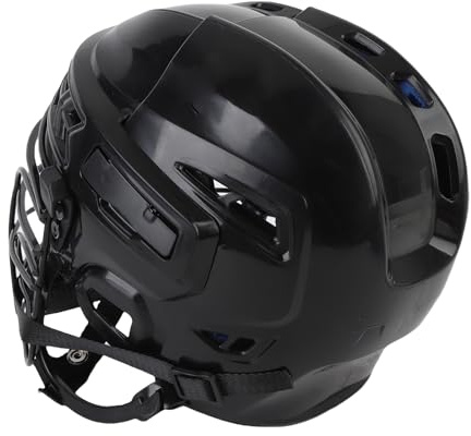 Fabater Casco de Hockey sobre Hielo, Correas Ajustables para la Barbilla, Ventilación, Acolchado de Espuma EVA, Casco de Hockey para Adultos de Diseño Ergonómico y Liviano, de Juvenil con Jaula para