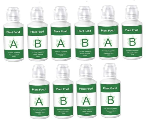 5-Pack Hydroponic Plant Food A&B, Granules for Indoor Plants, Hydroponic Nutrient Solution for Vegetables, Herbs, Flowers, Easy-to-Use Water Soluble Fertilizer for Daily Use