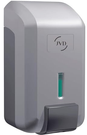 JVD Distributeur Gris de Savon Liquide Ressort en Mousse Bouton Poussoir Réservoir Amovible