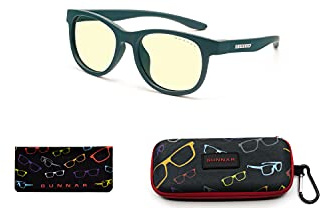 GUNNAR - Premium Gaming and Computer Glasses for Kids (age 4-8) - Blocks 65% Blue Light - Rush, Teal, Amber Tint
