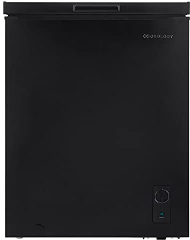 Cookology CCFZ142BK Freestanding Chest Freezer in Black - 142 Litre Capacity - Suitable for Outbuildings & Garages - Freezer and Refrigeration Modes - Easy Temperature Control - 4 Star Freezer Rating
