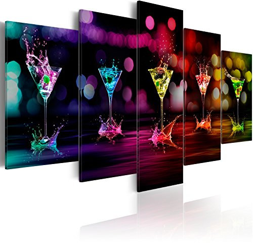 B&D XXL - Tableau Acoustique 200x100 cm 5 Parties - Décoration Murale Anti-Bruit Isolation Phonique Bureau Chambre Panneau Insonorisant Impression sur Toile - Abstrait 030107-2