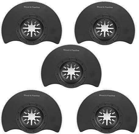 5 Stück Kreissägeblätter, Multitool Sägeblätter, Halbmondblätter Halbkreisförmige Oszillierende Klingen Oszillierendes Multitool Werkzeug Set zum Reparieren von Schnitten