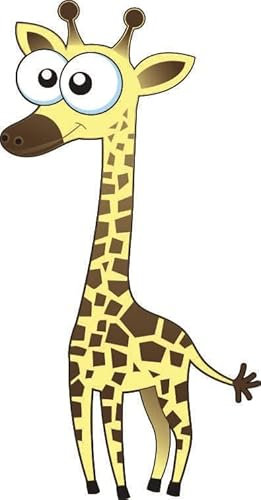 U24 Aufkleber witzige Giraffe 24 x 48 cm Autoaufkleber Sticker Konturschnitt