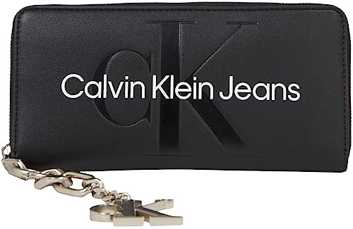 Calvin Klein Jeans Femme Coffret Cadeau Portefeuille & Porte-Clés, Noir (Black), Taille Unique