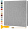 Album Fotos Autoadhesivo 28x27 de Lino Álbum de Fotos para Pegar Y Escribir Grande Photo Album Tradicionales Personalizados Scrapbook Bebe Primer Año Comunion Libro Firmas Boda, 40 Páginas Gris