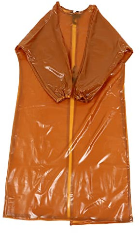 PLAFOPE Splash-proof Elastic Cuff Smock Apron Waterproof Thickened Long Sleeve Workwear for Slaughterhouse and Aquatic Industry Large Size