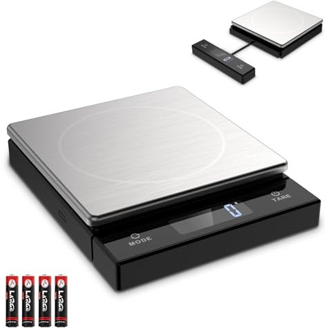 【Neue Version】Brifit Digitale Küchenwaage, 10KG /1G Waage Küchenwaage mit Ausziehbarer LCD-Anzeige, Lebensmittelechter Edelstahl-Platte, 6 Maßeinheiten, Tara-Funktion