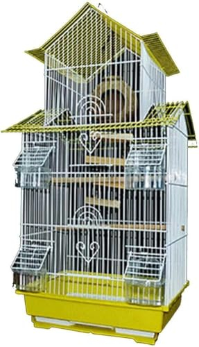 DLAZUM Professioneller Vogelkäfig für Haustiere, Vogelträger, Gartendekoration, Papageienkäfige für große Vögel, großer Papageienkäfig für den Haushalt, hausförmiger dekorativer Vogelkäfig, Sittich