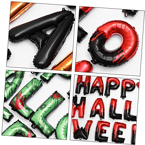 WOONEKY 3 Gruppe Halloween Bankett Dekorationen Party Luftballons Set Schwarz Grün Rot Luftballons