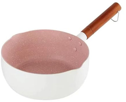 Pentola antiaderente, piccola pentola da cucina Pentola per latte Pentola giapponese per pentole Mini scalda burro (18 cm bianco)