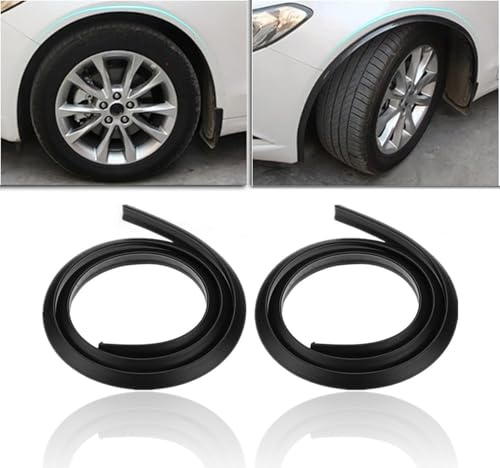 WEDSLK 2 Piezas Embellecedor de Arco de Rueda de Coche para BMW 3 4 5 6 7 Series F03 F04 F07 F12 F13 F18 F20 F21 F25 F26 F31, Tiras Anticolisión para la Rueda de la Ceja de PVC,A/Black