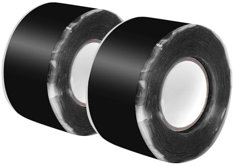 Storystore Selbstverschweißendes Silikonband 2 Rollen 25mmx3m Dichtungsband | Selbstverschweißendes Klebeband, Wasserfest Selbstschmelzendes Silikonband für Schlauchreparatur Kabelreparatur Rohrreparatur