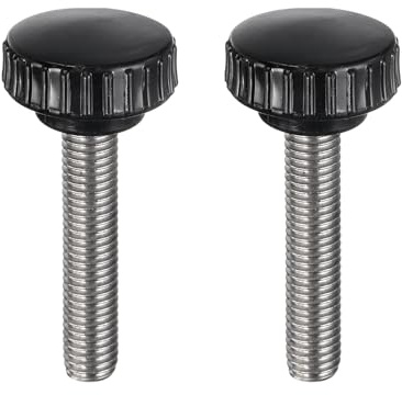 QUARKZMAN 2 Stück Rändelschraube mit Gewinde M10 x 50mm Rundkopfschraube | Rundgriffschraube Klemmknöpfe 30mm Handknöpfe, Daumenschrauben Spannschraube, Edelstahl 304, Für Industrie Maschine