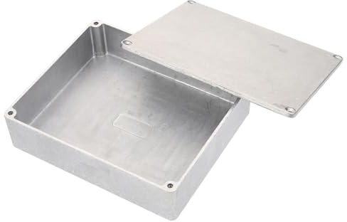 Silbernes Aluminium Pedalgehäuse für Gitarren Effektgeräte, Ersatz | Polierte Oberfläche, für Selbstgemacht Effektpedale, Praktisch und Leicht zu Verwenden