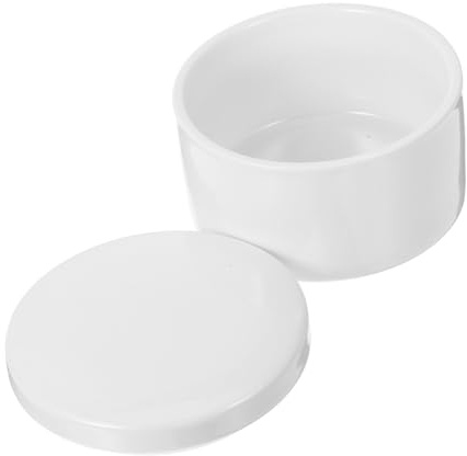 VALICLUD Boîte à Bijoux Porcelaine Ronde Blanche Boîte de Rangement Céramique pour Bagues Boucles Oreilles et Colliers Protection Durable et Décoration de Bureau