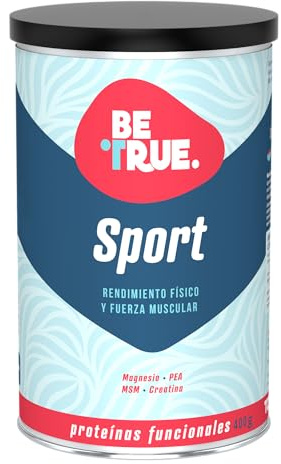 BETRUE SPORT Proteína Vegana | Con Creatina, Magnesio Bisglicinato, PEA, MSM y Bromelaína | Rendimiento físico y Recuperador Muscular | Sin Lactosa, Sin Azúcar, Vegana | 400 g