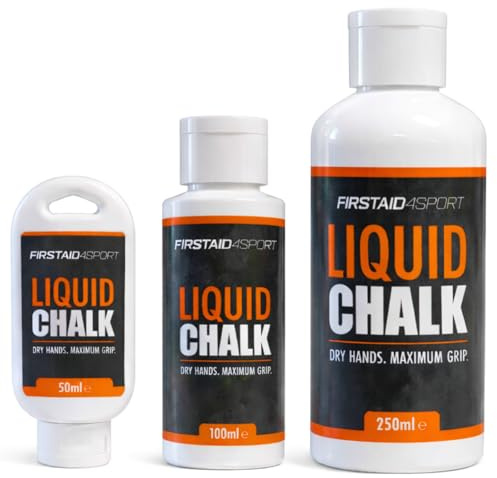Firstaid4sport Gesso Liquido da 50 ml, magnesio Liquido da Palestra, per Sollevamento Pesi, Arrampicata, Ginnastica, ad Asciugatura Rapida, per Mani asciutte e Presa Forte