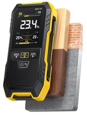 Misuratore di Umidità, Igrometro Misuratore di umidità del legno induttivo Misuratore di umidità del legno senza contatto Rilevatore di umidità del muro del legno