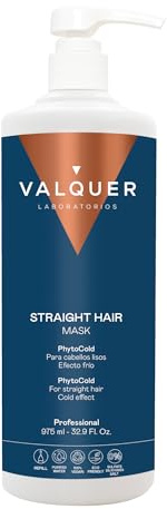 Valquer Mascarilla Capilar Glacial Zero para Cabello Liso. Hidratante, Nutritiva y Reparadora con Efecto Frío que Revitaliza y Proporciona Suavidad con Leche de Algodón y Extracto de Arándano. 1 L.