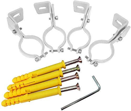 Staffa di montaggio a parete per radiatore verticale universale con kit di fissaggio incluso, design brevettato (doppio pannello, bianco)