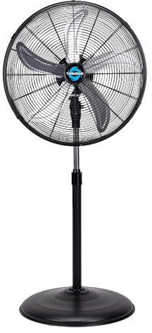 Tornado 20 Inch High Velocity Metal Oscillating Pedestal Fan Commercial, Industrial Use 3 Speed 5000 CFM 1/6 HP 6.6 FT Cord UL Safety Listed