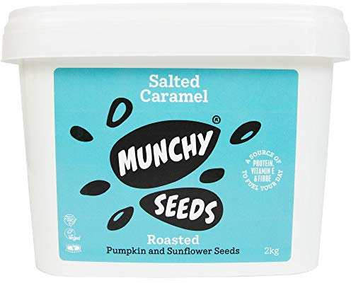 MUNCHY SEEDS Salted Caramel, Sunflower, Pumpkin, Protein Snack, Plant-Based Fibre & Vitamin E, Sweet & Delicious To Eat, Vegan Snacks for Kids & Adults, Add to Cereal or Salads - 2kg Bumper Tub