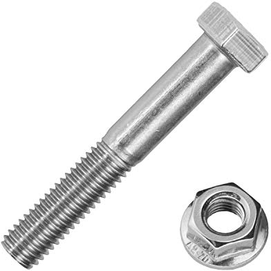 Sechskantschrauben mit Schaft M12x70 mm & Flanschmuttern M12 aus Edelstahl A2 (10 Stück) | DIN 931 & DIN 6923 - Maschinenschrauben - Sechskantmuttern mit Flansch von MESAROS®