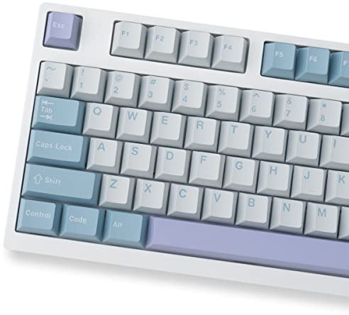 mintcaps Illusion Keycaps Set Cherry Profile Doubleshot 173 Keys Custom Blue ISO ANSI Keyboard Keycaps for Cherry MX Gateron Switches Mechanical Keyboards
