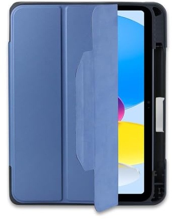 DEQSTER Rugged Max Case iPad 10.9 (10. Generation) | Robuste Schutzhülle mit transparenter Rückseite | mit Stifthalter | Farbenfrohes und sicheres Schutzcase | Personalisierungsoption | Trendfarben
