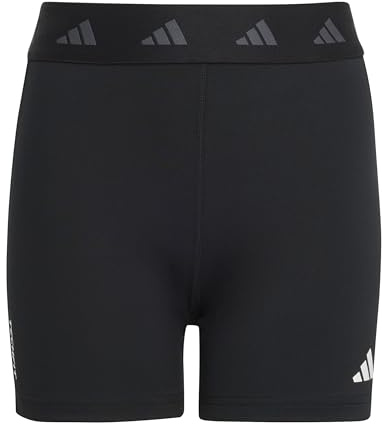 adidas Niñas Techfit Short Leggings Tights, black/carbon/white, 11-12 Years