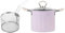 Faitout profond de 3 L avec passoire pour la cuisine de fête Violet 16 x 14 cm