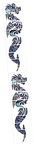 Toyvian 2blätter Dragon Muster Gitarre Griffbrett Aufkleber Selbstklebende Dekoration Für Akustik Gitarren Langlebige Fretboard Inlay Sticker Für Musiker Und Gitarrenliebhaber